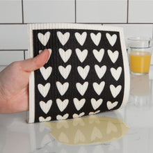 Load image into Gallery viewer, Hearts Swedish Dishcloth