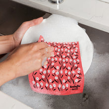 Load image into Gallery viewer, Bouquet Pink Swedish Dishcloth