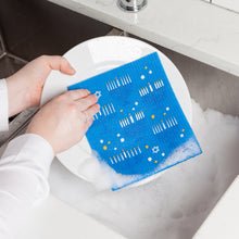 Load image into Gallery viewer, Bright Hanukkah Swedish Sponge Cloth