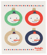 Load image into Gallery viewer, Snowman Ornament Swedish Sponge Cloth