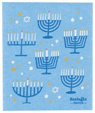 Load image into Gallery viewer, Bright Hanukkah Swedish Sponge Cloth