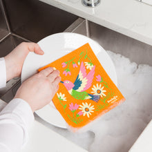 Load image into Gallery viewer, Hummingbird Swedish Sponge Cloth