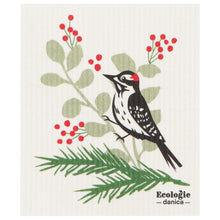 Load image into Gallery viewer, Forest Woodpecker Swedish Dishcloth