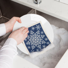 Load image into Gallery viewer, Snowflake Ornament Swedish Sponge Cloth