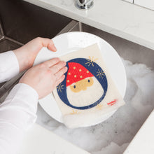 Load image into Gallery viewer, Santa Ornament Swedish Sponge Cloth