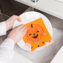 Load image into Gallery viewer, Boo Crew Pumpkin Swedish Sponge Cloth