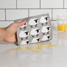 Load image into Gallery viewer, Counting Sheep Swedish Sponge Cloth
