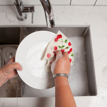 Load image into Gallery viewer, Cherries Swedish Dishcloth