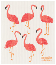 Load image into Gallery viewer, Flamingos Swedish Sponge Cloth