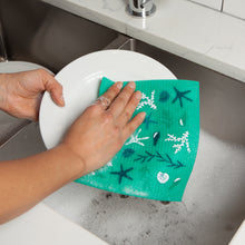 Load image into Gallery viewer, Coastal Treasures Swedish Sponge Cloth