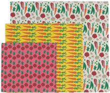 Load image into Gallery viewer, Veggies Beeswax Wrap Set of 3