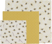 Load image into Gallery viewer, Bees Beeswax Wrap Set of 3
