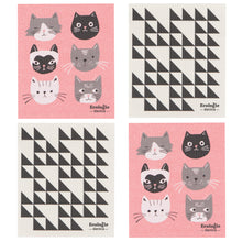Load image into Gallery viewer, Meow Swedish Dishcloths Set of 4
