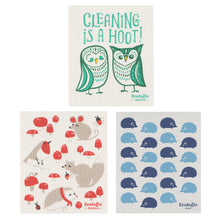 Load image into Gallery viewer, Woodland Swedish Dishcloths Set of 3
