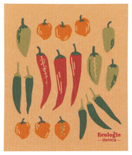 Load image into Gallery viewer, Chili Peppers Swedish Sponge Cloth