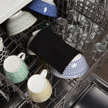 Load image into Gallery viewer, Pebble Gray and Black Sponge Cloth Set of 2