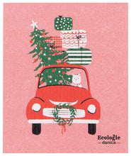 Load image into Gallery viewer, Winter Wheels Cat Swedish Sponge Cloth