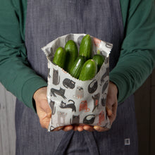 Load image into Gallery viewer, Cats Beeswax Sandwich Bag Set of 2
