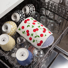 Load image into Gallery viewer, Cherries Swedish Dishcloth