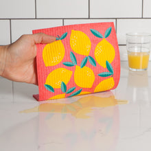 Load image into Gallery viewer, Lemon Swedish Sponge Cloth