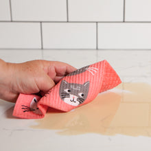 Load image into Gallery viewer, Cats Meow Swedish Sponge Cloth