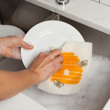Load image into Gallery viewer, Bees Swedish Sponge Cloth