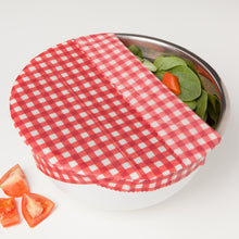 Load image into Gallery viewer, Gingham Dot and Stripe Beeswax Wrap Set of 3