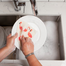 Load image into Gallery viewer, Flamingos Swedish Sponge Cloth
