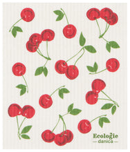 Load image into Gallery viewer, Cherries Swedish Sponge Cloth