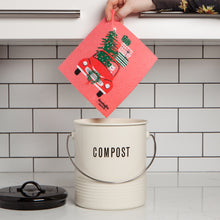 Load image into Gallery viewer, Winter Wheels Cat Swedish Sponge Cloth