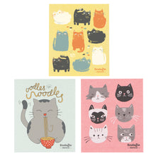 Load image into Gallery viewer, Cats Swedish Dishcloths Set of 3