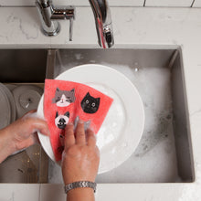 Load image into Gallery viewer, Cats Meow Swedish Sponge Cloth