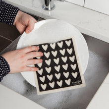 Load image into Gallery viewer, Hearts Swedish Sponge Cloth