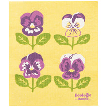 Load image into Gallery viewer, Pansy Swedish Dishcloth
