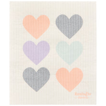 Load image into Gallery viewer, Pastel Hearts Swedish Dishcloth
