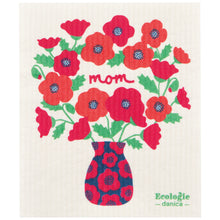 Load image into Gallery viewer, Poppy Bouquet Swedish Dishcloth
