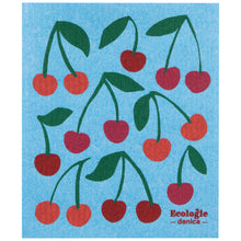 Load image into Gallery viewer, Wild Cherries Swedish Dishcloth
