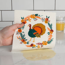 Load image into Gallery viewer, Autumn Plenty Thanksgiving Swedish Dishcloth
