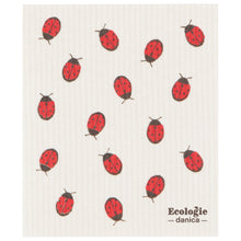 Load image into Gallery viewer, Fly Away Ladybug Swedish Dishcloth
