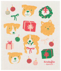 Holiday Hounds Swedish Sponge Cloth