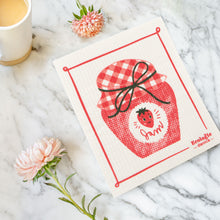 Load image into Gallery viewer, Strawberry Jam Swedish Dishcloth
