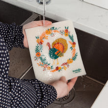 Load image into Gallery viewer, Autumn Plenty Thanksgiving Swedish Dishcloth
