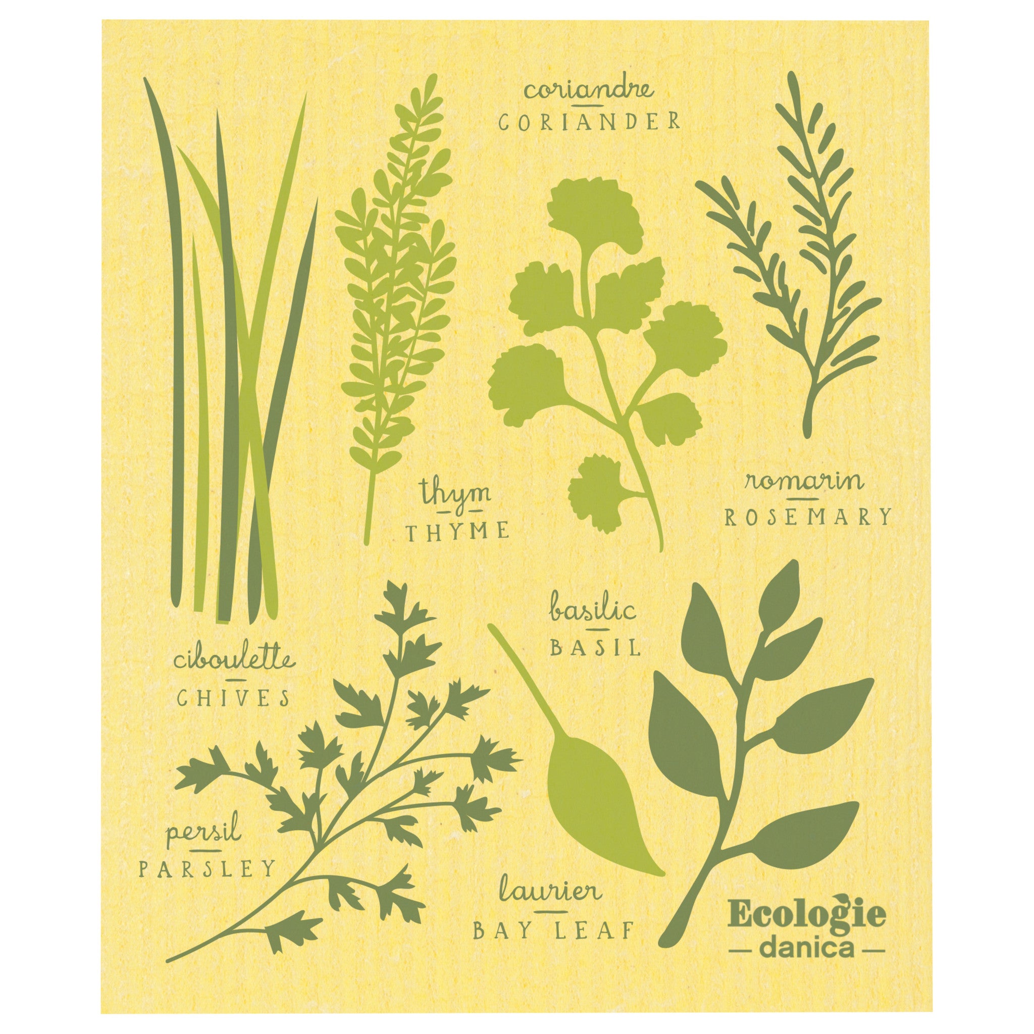 Les Fines Herbes Swedish Dishcloth | Ecologie by Danica