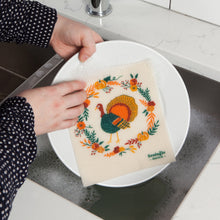 Load image into Gallery viewer, Autumn Plenty Thanksgiving Swedish Dishcloth
