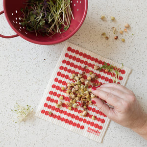 Red Swedish Sponge Cloth