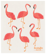 Load image into Gallery viewer, Flamingos Swedish Sponge Cloth
