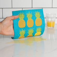Load image into Gallery viewer, Pineapples Swedish Sponge Cloth
