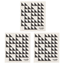 Load image into Gallery viewer, Black Swedish Dishcloths Set of 3
