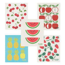Load image into Gallery viewer, Fruit Salad Swedish Dishcloths Set of 5
