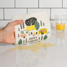 Load image into Gallery viewer, Happy Camper Swedish Sponge Cloth
